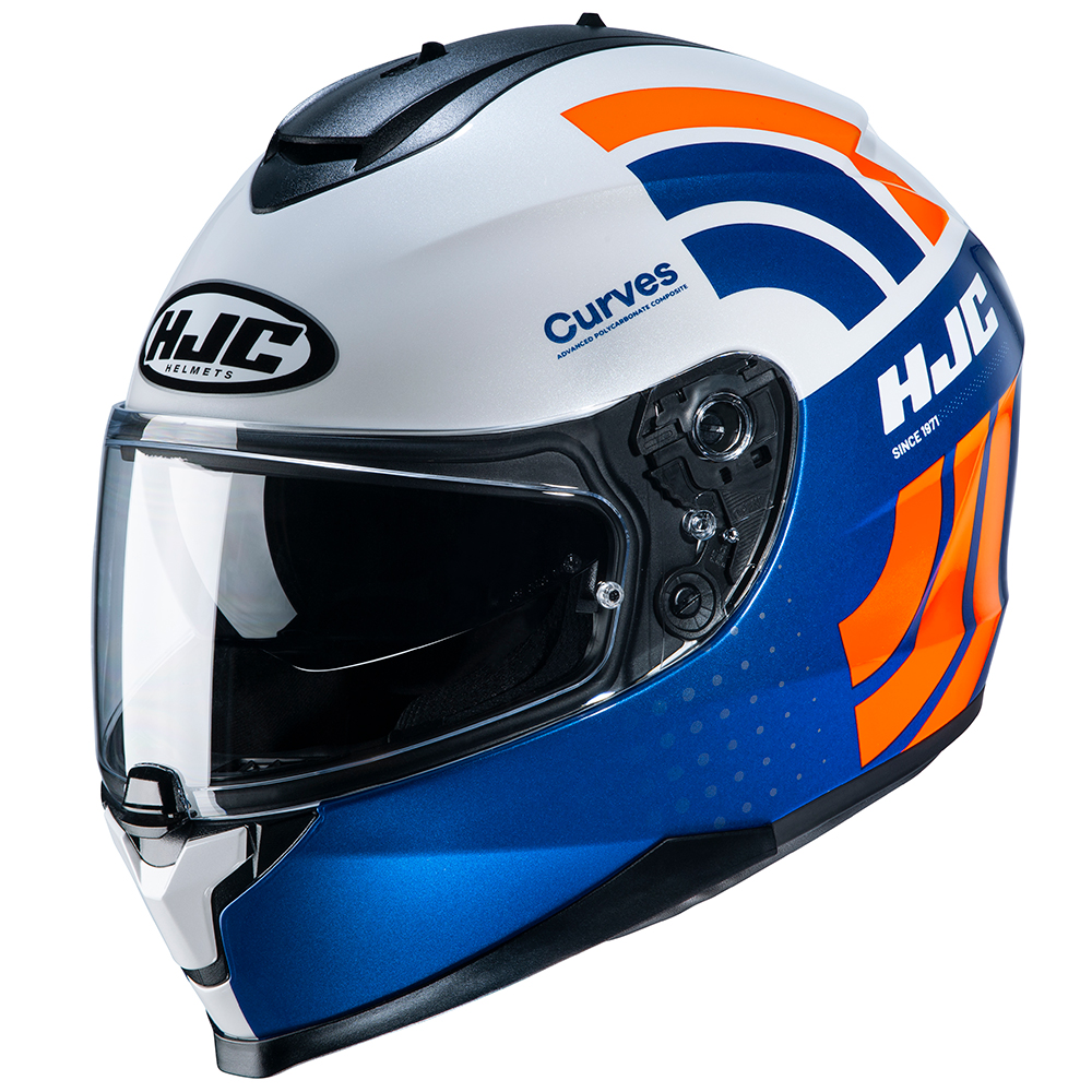 HJC Hjc C70 Curves Mc27 White Red Blue